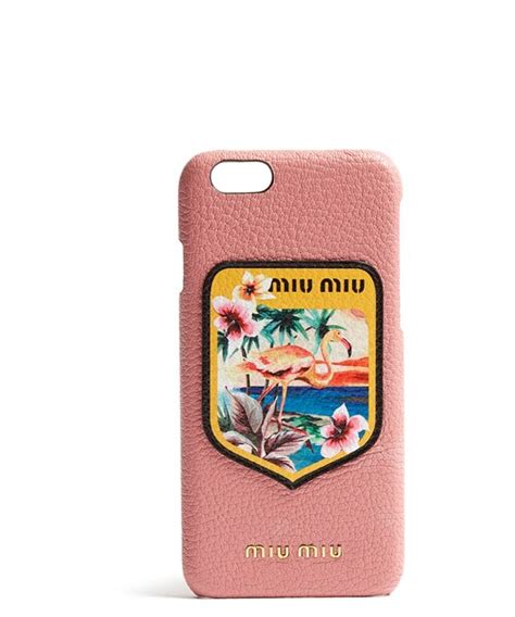 MIU MIU Flamingo Badge iPhone 6 Plus cover case 